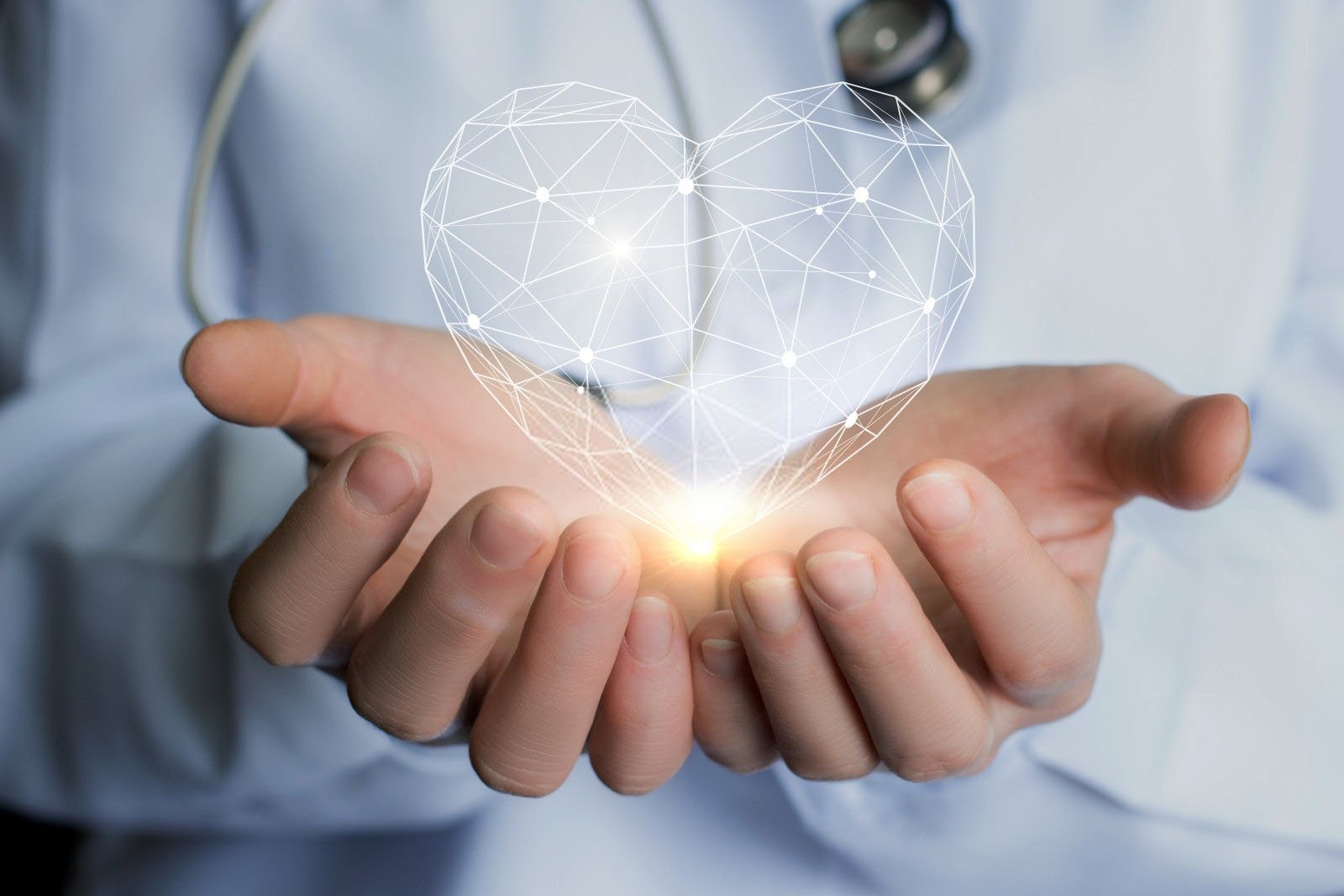 Science Technology. technology with line pattern on blue backgro